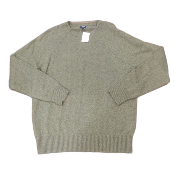 J. Crew Crewneck Sweater Green Men's Size Large NWT - Picture 1 of 2